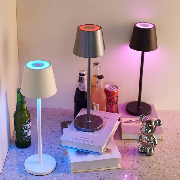 LED Tischlampe Schwarz - RGB Licht - Touch Sensor & Fernbedienung